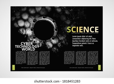 Design de E-book com conceito de tecnologia abstrata 
