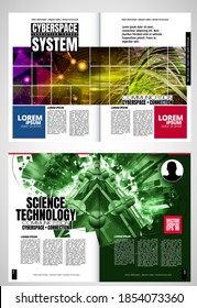 E-Book-Design mit abstraktem Technologiekonzept 