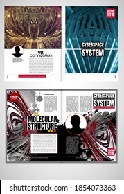 E-book design with abstract technology concept 