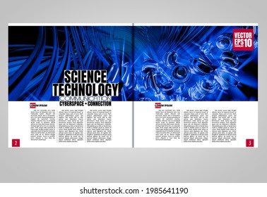 E-book design with abstract technology concept 