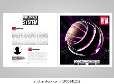 E-book design with abstract technology concept 