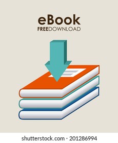 eBook design over beige background, vector illustration eBook design over beige background, vector illustration