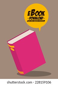 eBook design over beige background,vector illustration