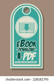 eBook design over beige background,vector illustration