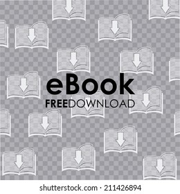 eBook design over gray background, vector illustration eBook design over gray background, vector illustration
