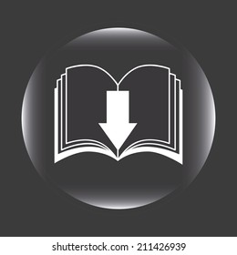 eBook design over   gray background, vector illustration