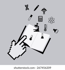 Ebook design over gray background, vector illustration.