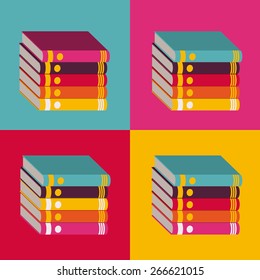 Ebook design over multicolored background, vector illustration