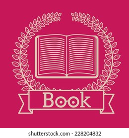 eBook design over pink background,vector illustration