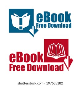 eBook design over white background, vector illustration