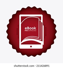 eBook design over white  background, vector illustration