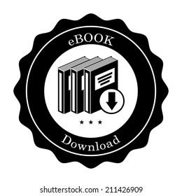 eBook design over  white background, vector illustration