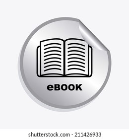 eBook design over  white  background, vector illustration