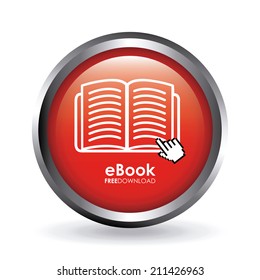 eBook design over white  background, vector illustration