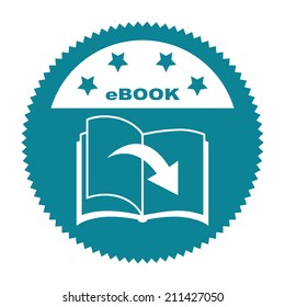 eBook design over  white background, vector illustration