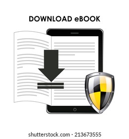 eBook design over white  background, vector illustration