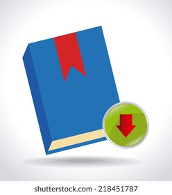 eBook design over white background, vector illustration