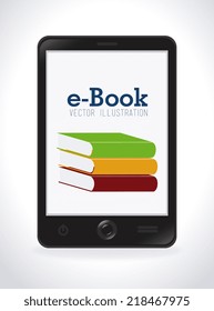 eBook design over white background, vector illustration eBook design over white background, vector illustration