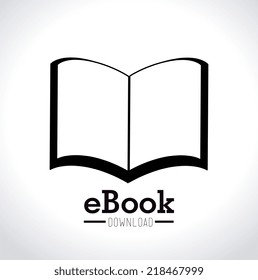 eBook  design over white background, vector illustration
