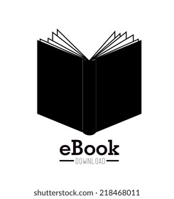 eBook  design over white background, vector illustration