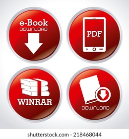 eBook  design over white background, vector illustration