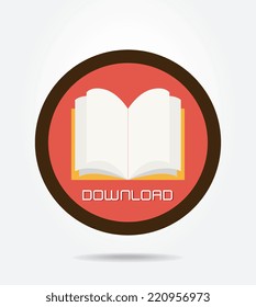 eBook design over white background, vector illustration