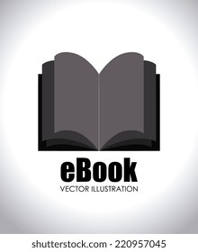 eBook design over white background, vector illustration