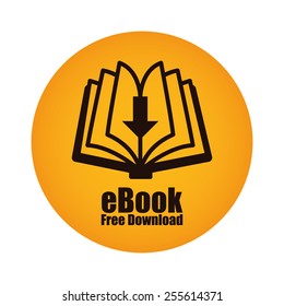 eBook design over white background, vector illustration.