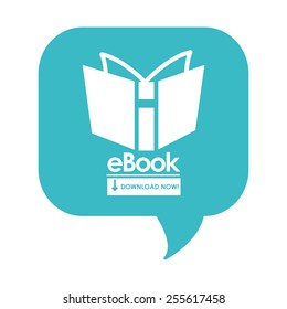 eBook design over white background, vector illustration.