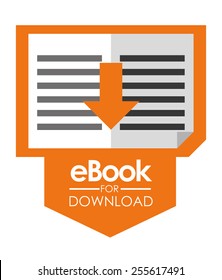 eBook design over white background, vector illustration.