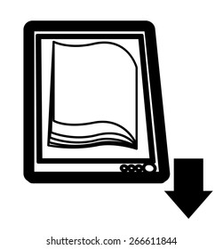 Ebook design over white background, vector illustration