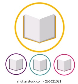 Ebook design over white background, vector illustration