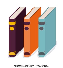 Ebook design over white background, vector illustration