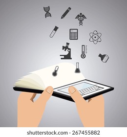 Ebook design over white background, vector illustration.