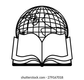 e-book design over white background, vector illustration