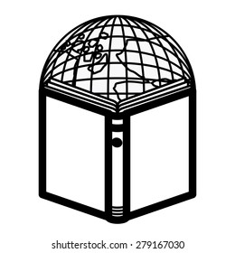 e-book design over white background, vector illustration