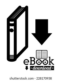 eBook design over white background,vector illustration