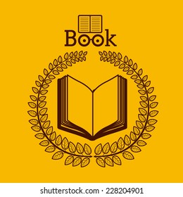 eBook design over yellow background,vector illustration
