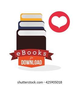 eBook  design. reading icon. White background 