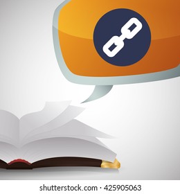 eBook  design. reading icon. White background 