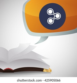 eBook  design. reading icon. White background 