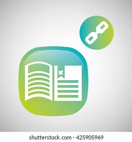 eBook  design. reading icon. White background 