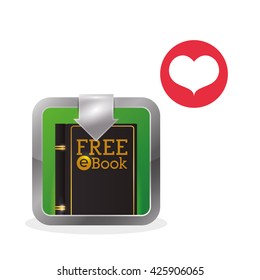 eBook  design. reading icon. White background 