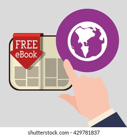 eBook  design. reading icon. White background , vector illustration , vector