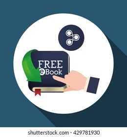 eBook  design. reading icon. White background , vector illustration , vector