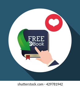 eBook  design. reading icon. White background , vector illustration , vector