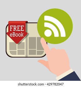 eBook  design. reading icon. White background , vector illustration , vector