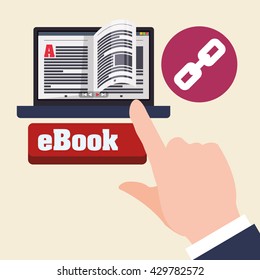 eBook  design. reading icon. White background , vector illustration , vector