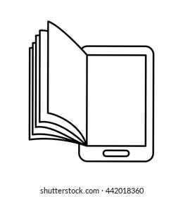 EBook design. smartphone icon. Vector graphic