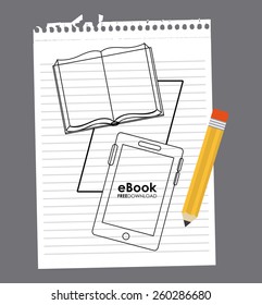 e-book design, vector illustration eps10 graphic 